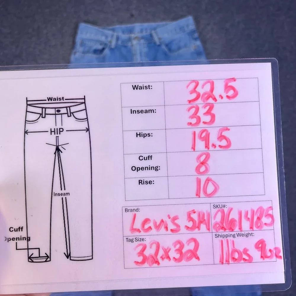 Levis 514 Slim Straight Mens 32x33 Blue Distressed Casual Rugged Denim Jeans